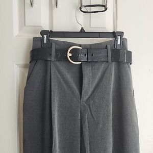 Zara Gray Trousers with Black Belt